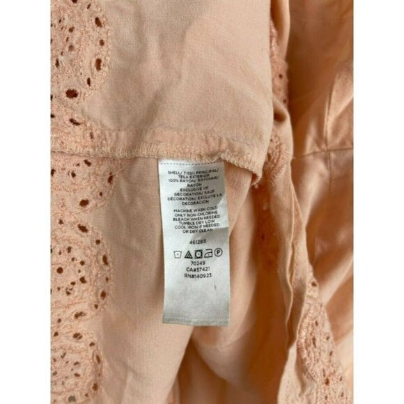 Loft Women V-Neck Crop Peplum Short Sleeve Top Blouse Size 2 - Picture 5 of 5